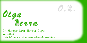 olga merra business card